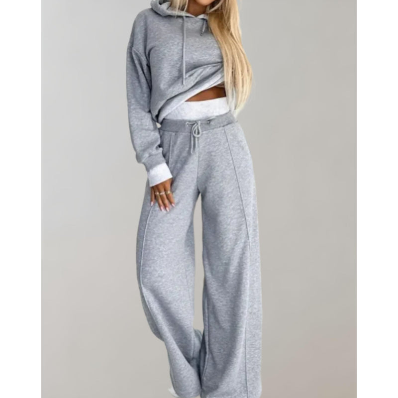 Women's hoodie and jogger set in grey