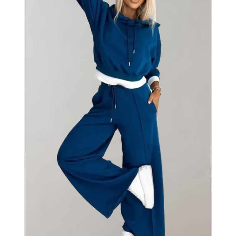 Women's hoodie and jogger set in blue
