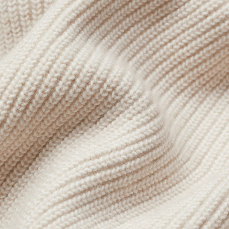 Close-up of the ribbed knit
