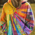 Women's multicolour patchwork hoodie in multicolour
