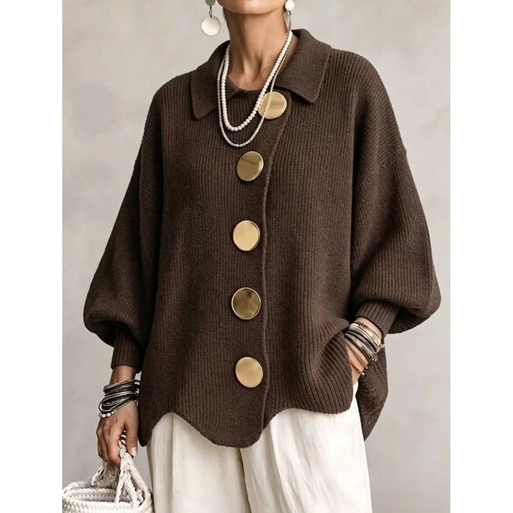 Women's mocha oversized cardigan