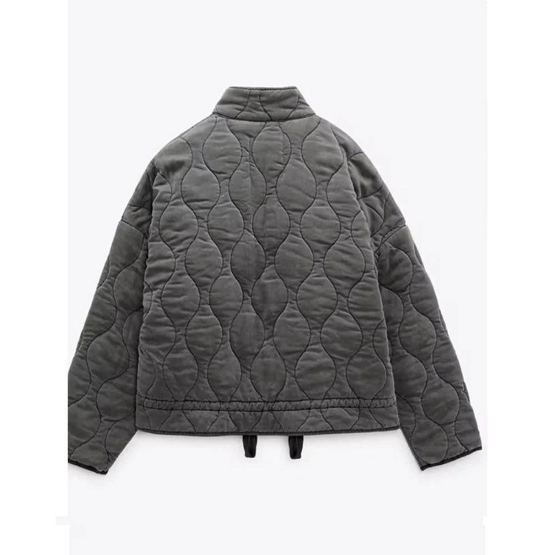 Women's grey quilted jacket – second view