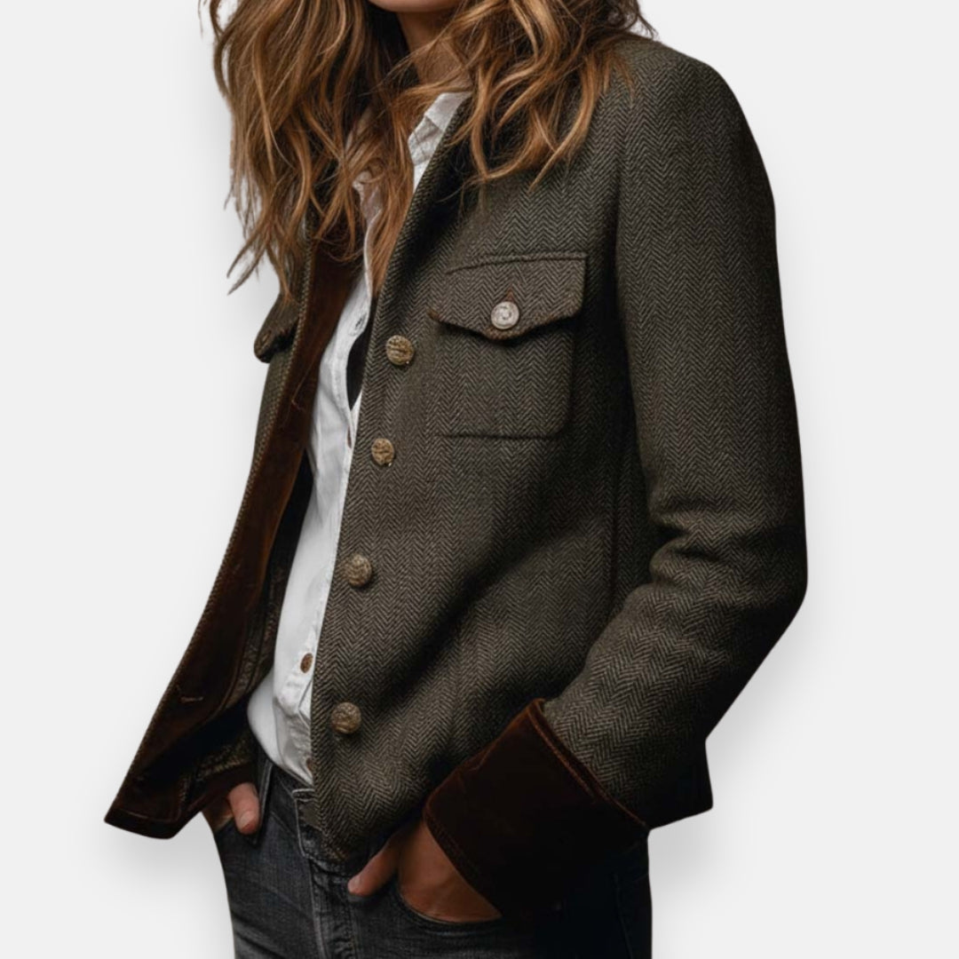 Army green utility jacket – side view