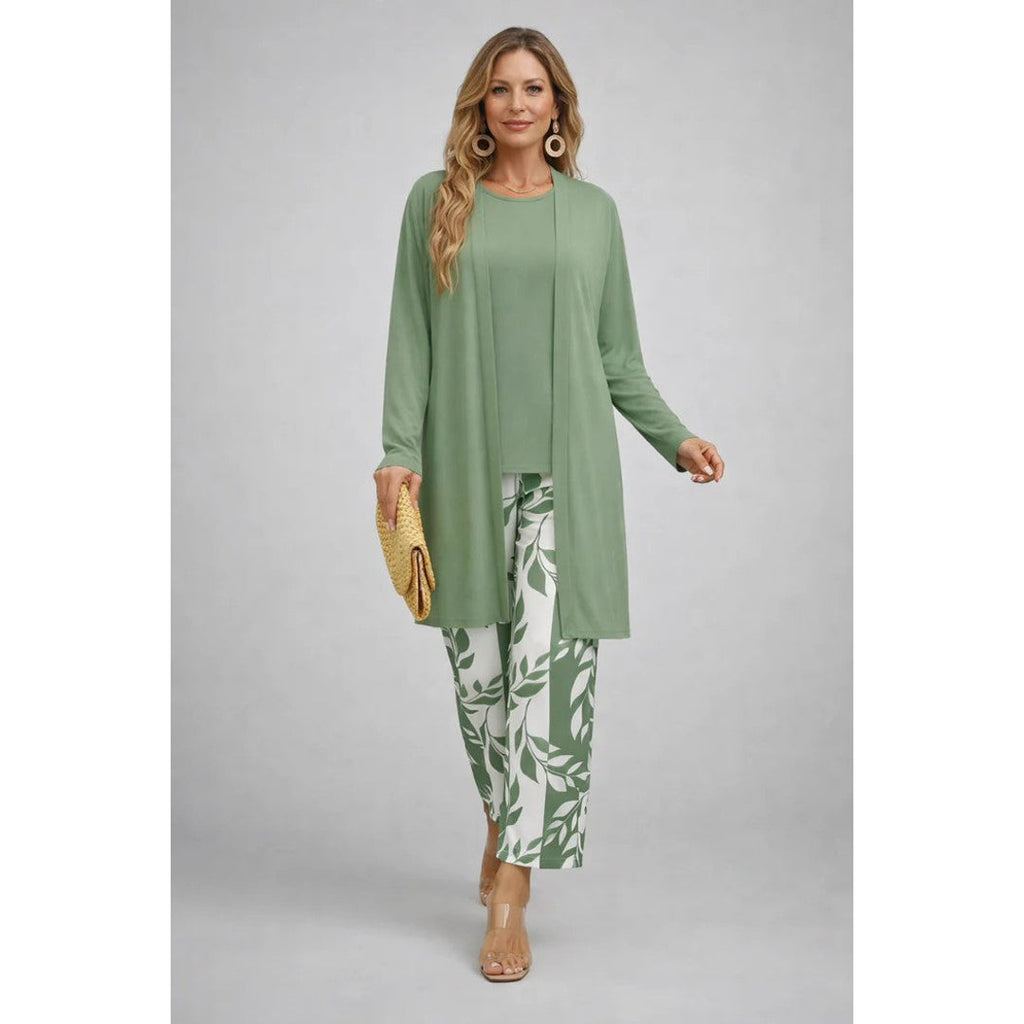 Women's light green three-piece set
