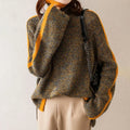 Women's turtleneck sweater in olive